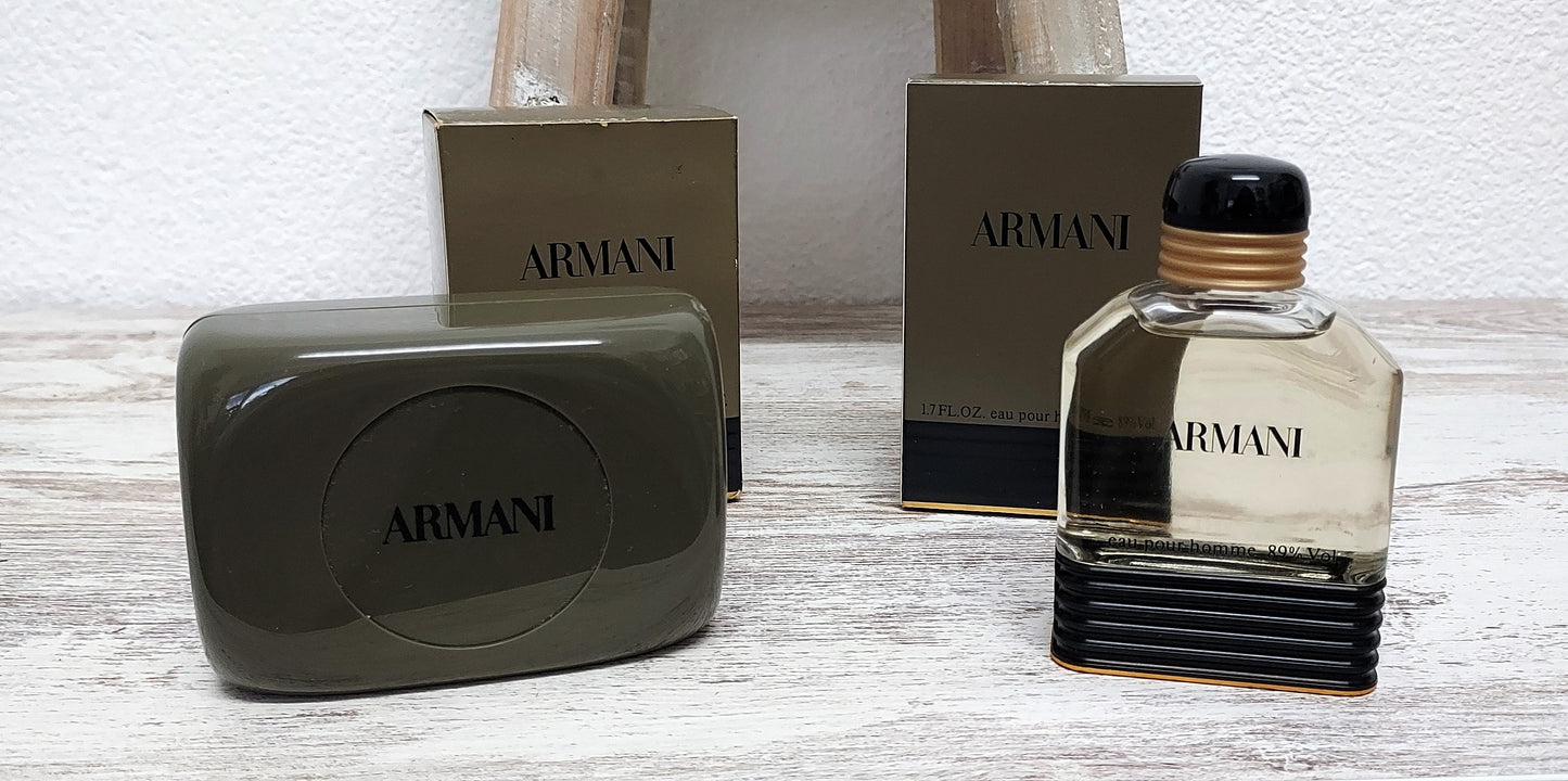 Armani pour Homme EDT 50ml + Soap 150g. Vintage original formula COSMAIR.