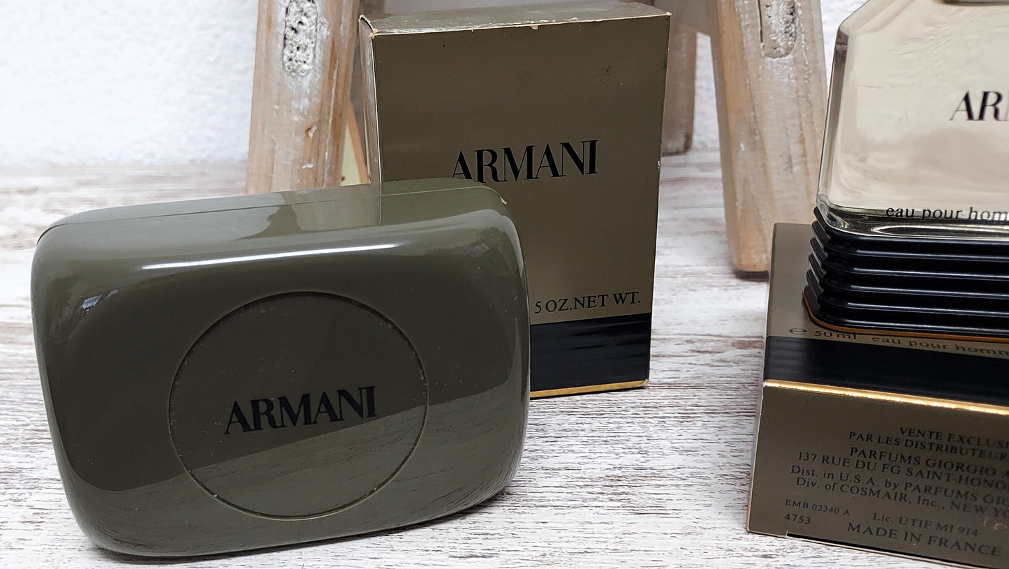 Armani pour Homme EDT 50ml + Soap 150g. Vintage original formula COSMAIR.