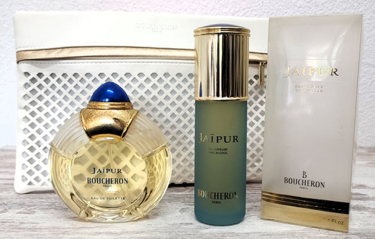Jaipur Boucheron EDT 100ml + Eau Soyeuse Sans Alcool 100ml + Toiletry Bag.