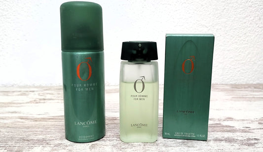 O de Lancome pour Homme EDT (eau de toilette) 50ml (PARTLY USED) + Deo 150ml.