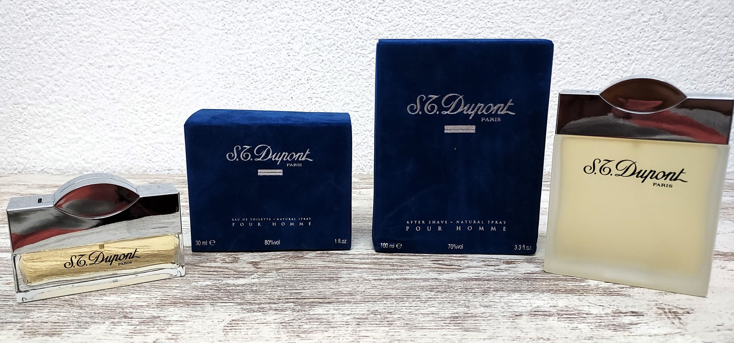 S.T. Dupont pour Homme EDT (eau de toilette) 30ml + After Shave 100ml. Vintage.