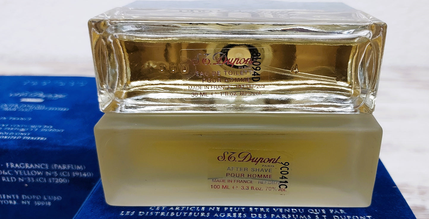 S.T. Dupont pour Homme EDT (eau de toilette) 30ml + After Shave 100ml. Vintage.