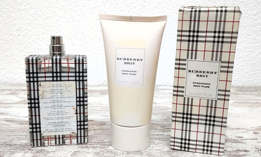 Burberry Brit for Her EDP 100ml (not full) + Body Wash 150ml. Discontinued vintage.