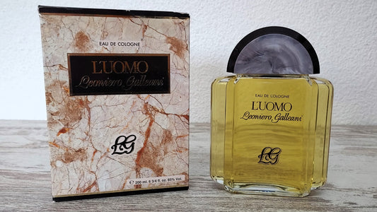 Leoniero Galleani L'UOMO Parera EDC (eau de cologne) 200ml. Discontinued vintage.