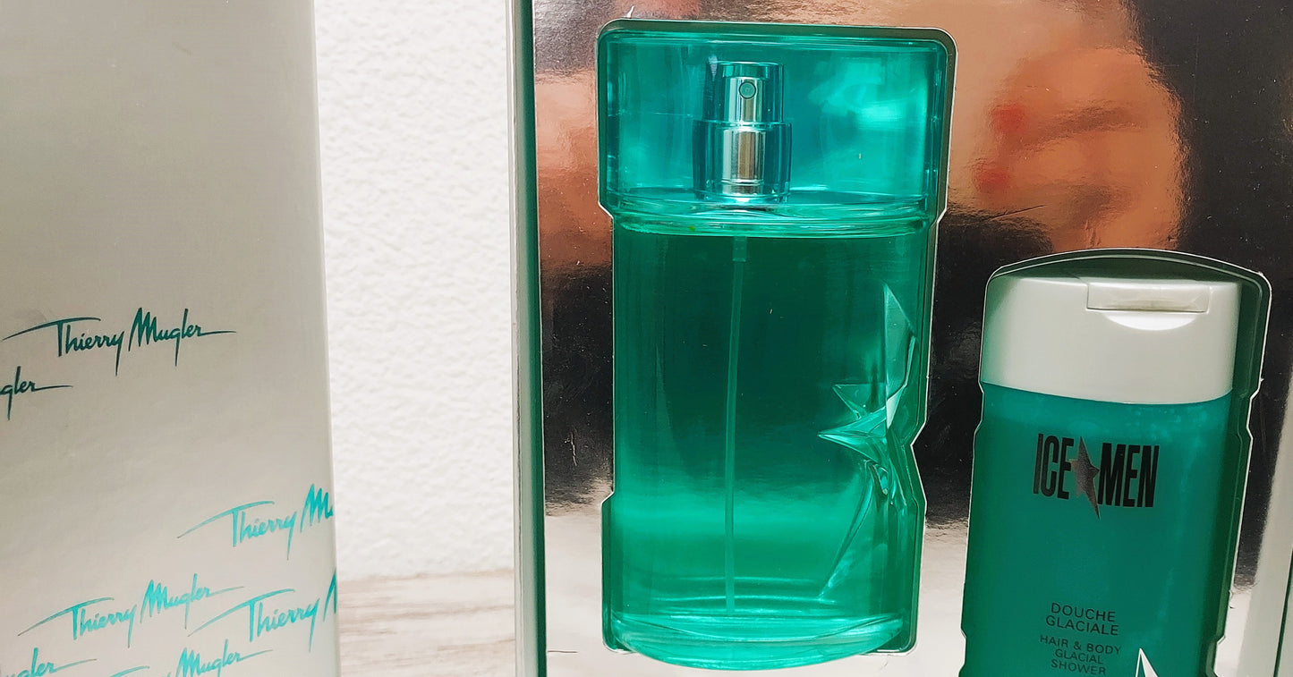 Ice Men Thierry Mugler EDT (eau de toilette) 100ml + Glacial Shower 100ml. RARE.