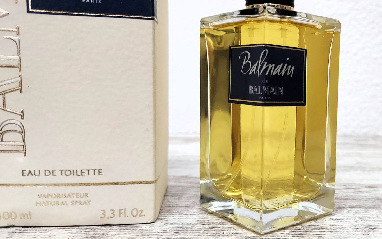 Balmain de Balmain EDT (eau de toilette) 100ml. Discontinued vintage DAMAGED BOX.