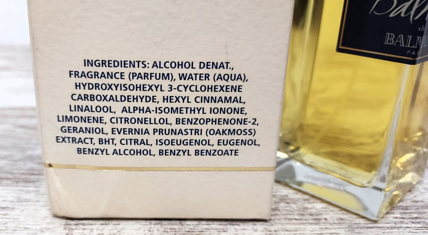 Balmain de Balmain EDT (eau de toilette) 100ml. Discontinued vintage DAMAGED BOX.
