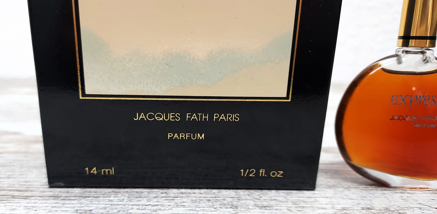 Jacques Fath Expression PURE PARFUM 14ml / 1/2 fl. oz. Discontinued vintage rare.