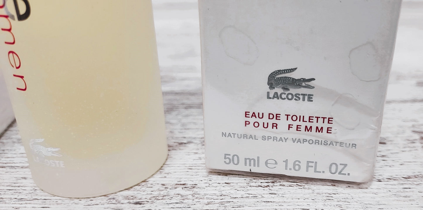 Lacoste for Women EDT (eau de toilette SPLASH) 50ml + Shower Gel 200ml. Vintage.
