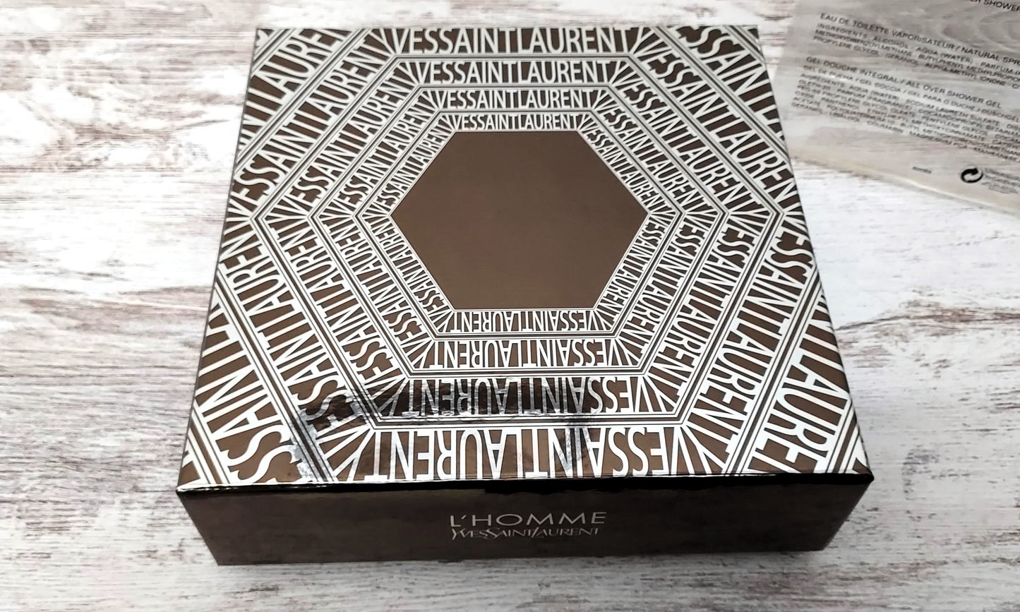 L'Homme Yves Saint Laurent EDT 60ml + Gel 100ml. Batch Code: 9GAA. Formula 2009.