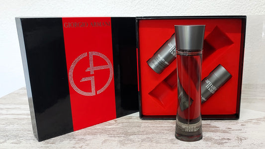 Armani Mania pour Homme EDT 100ml + Gel 50ml + After Shave (VERY LIQUID) 50ml. Discontinued vintage extremely rare.
