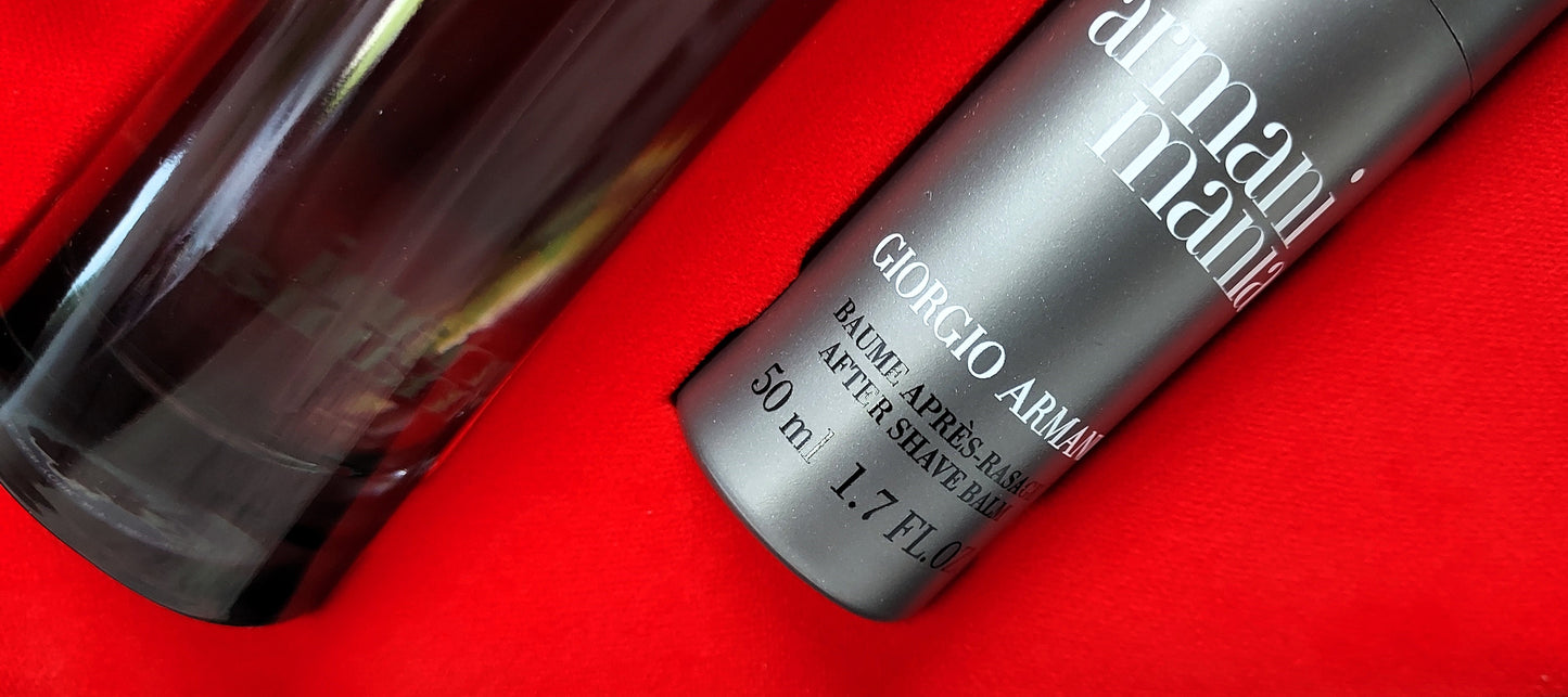 Armani Mania pour Homme EDT 100ml + Gel 50ml + After Shave (VERY LIQUID) 50ml. Discontinued vintage extremely rare.