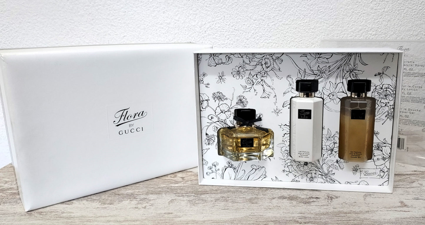 Flora Gucci EDT 75ml + Body Lotion 100ml + Shower Gel 100ml. Original formula.