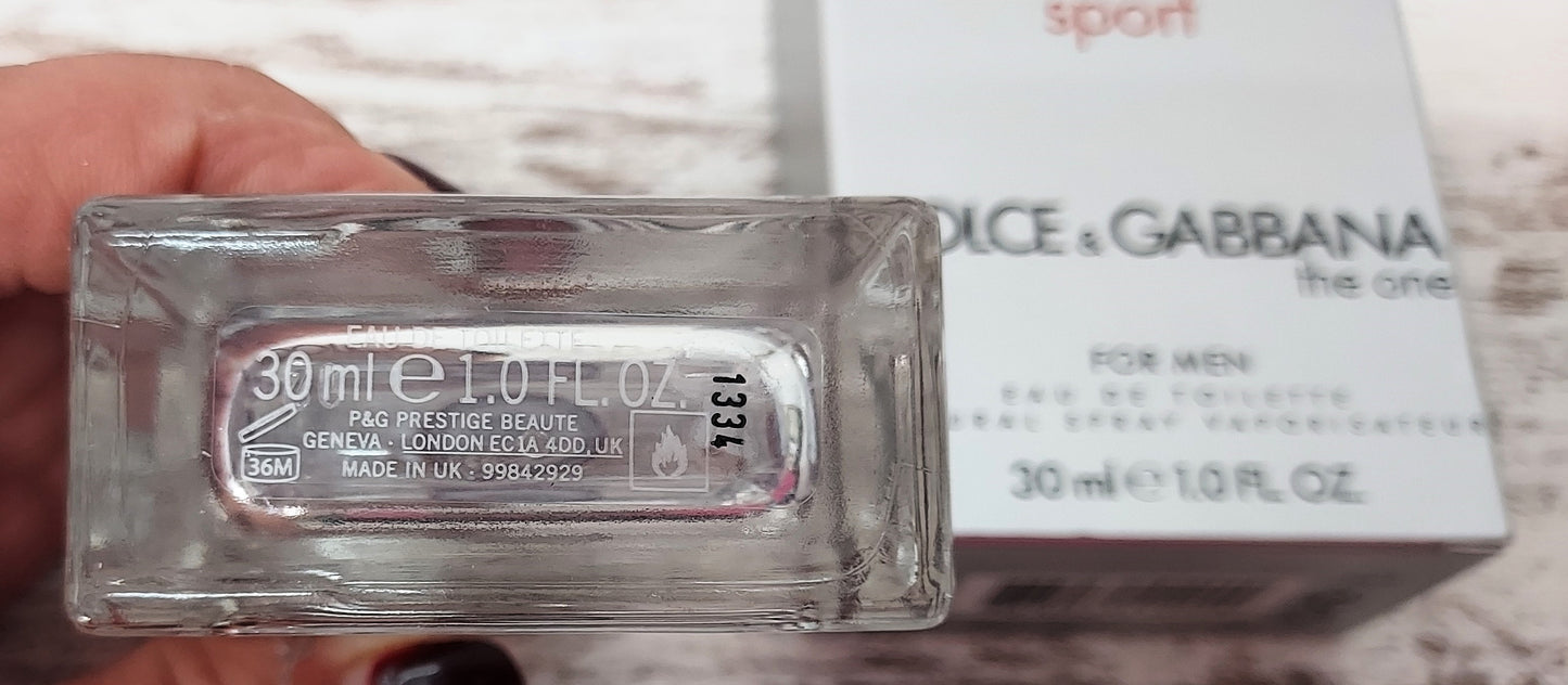 The One SPORT for Men Dolce Gabbana EDT (eau de toilette) 30ml. Discontinued.