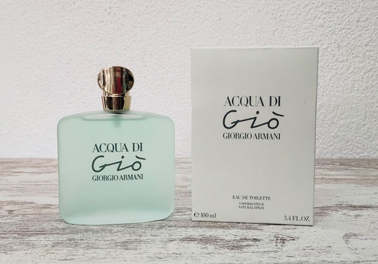Acqua di Gio Armani EDT (eau de toilette) 100ml. Year 2001. BC: UW274. Discontinued vintage.