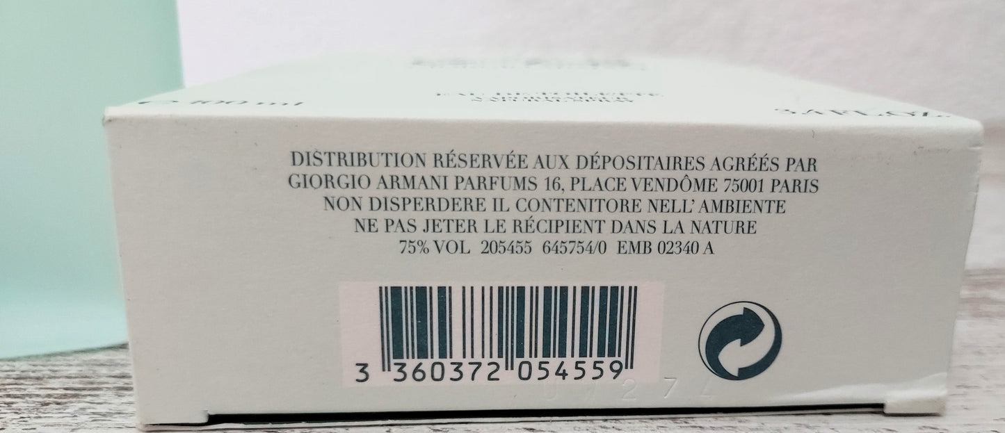 Acqua di Gio Armani EDT (eau de toilette) 100ml. Year 2001. BC: UW274. Discontinued vintage.