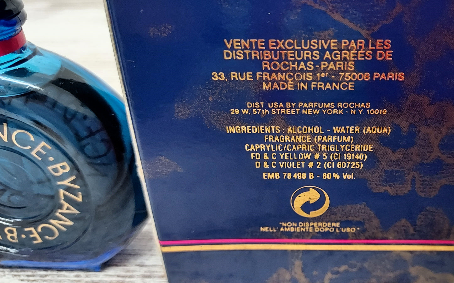 Byzance Rochas EDT (eau de toilette) 30ml. Discontinued vintage.