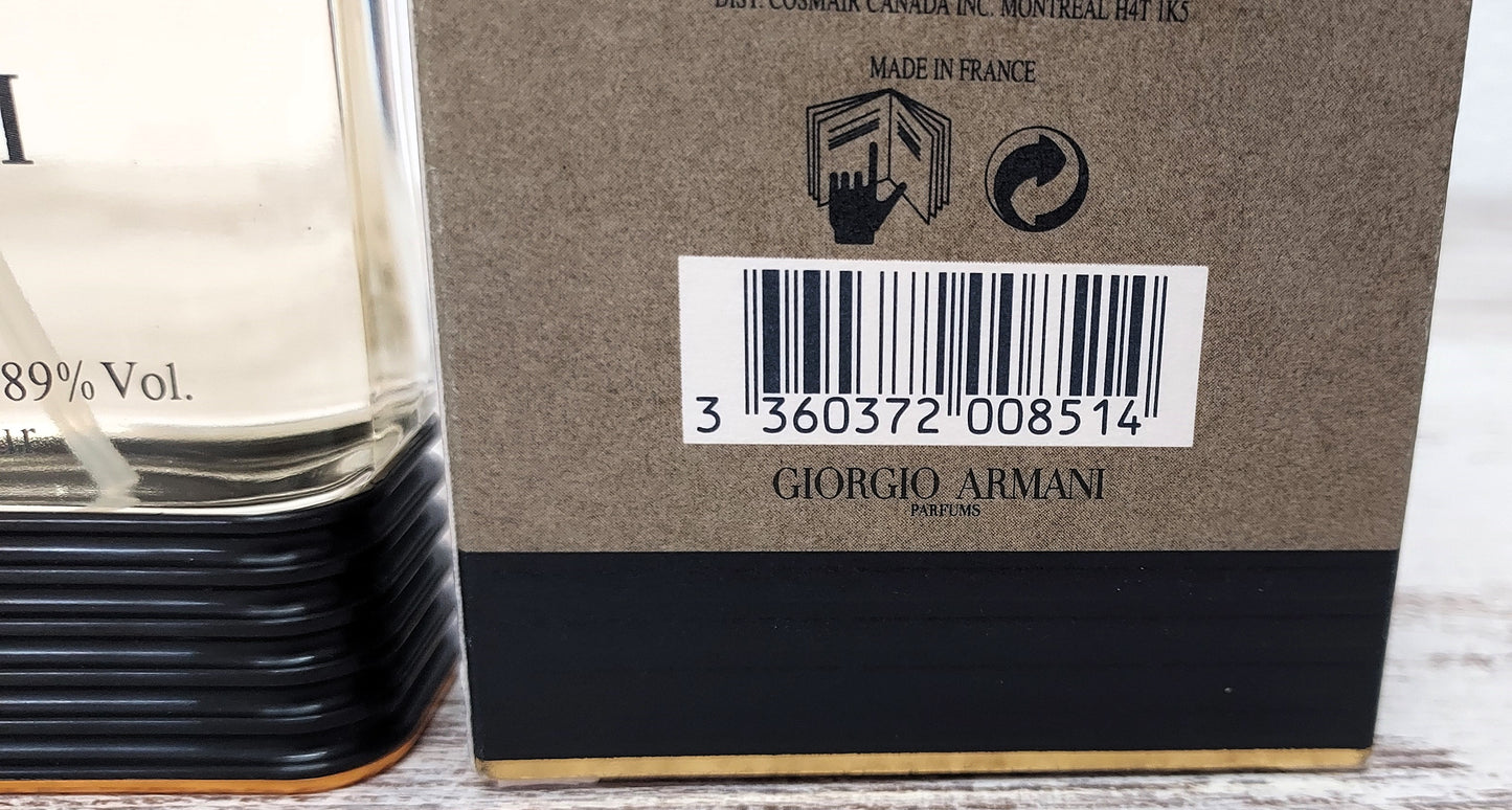 Armani pour Homme EDT (eau de toilette VAPO) 50ml. Discontinued vintage. COSMAIR.
