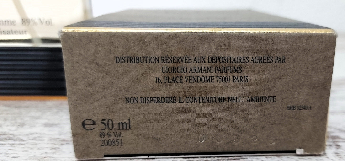 Armani pour Homme EDT (eau de toilette VAPO) 50ml. Discontinued vintage. COSMAIR.