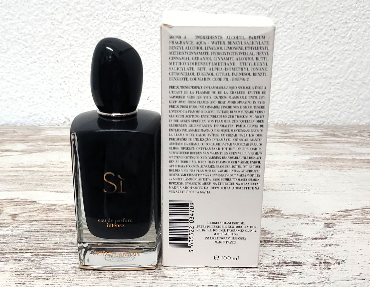 Armani Si Intense (eau de parfum Intense) 100ml (Tster). Discontinued.