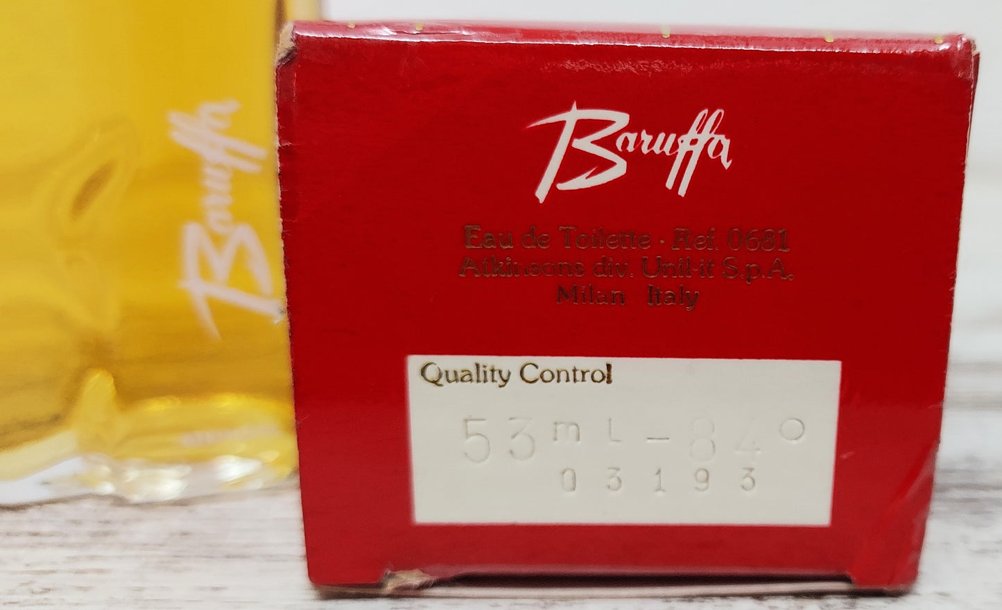 Baruffa Atkinsons EDT (eau de toilette SPLASH) 50 ml. Discontinued vintage.