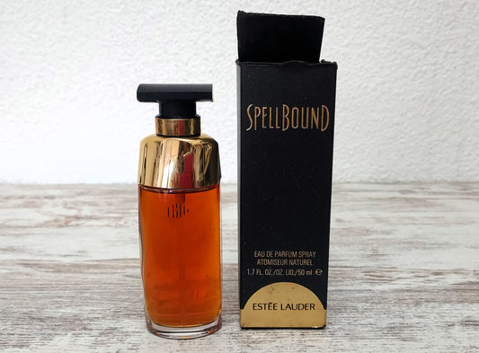 Spellbound Estee Lauder EDP 50ml. Vintage original formula. VERY DAMAGED BOX.