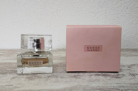 Gucci II EDP (eau de parfum) 50ml. Discontinued vintage. DAMAGED BOX.