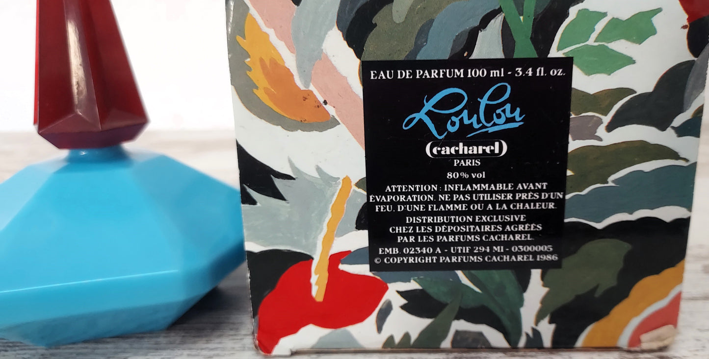LouLou Cacharel EDP (eau de parfum) 100ml. Discontinued vintage extremely rare.