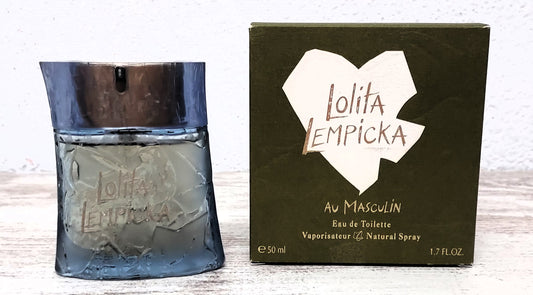 Au Masculin Lolita Lempicka EDT (eau de toilette) 50ml. Discontinued vintage.