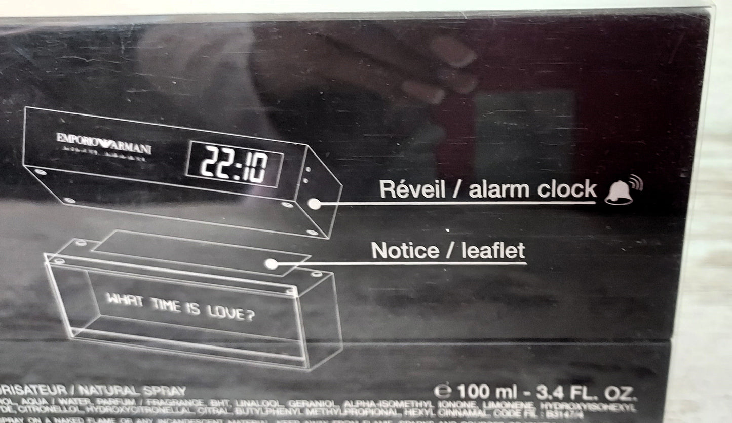 Emporio Armani Lui EDT 100 ml + Alarm Clock. Vintage Presentation 2004.