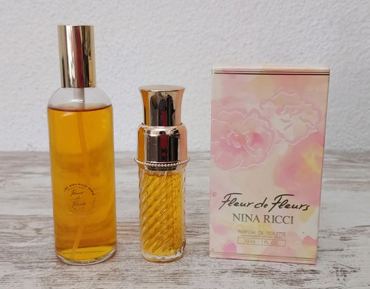 Fleur de Fleurs Nina Ricci Parfum de Toilette 30ml + 100ml. Discontinued vintage.