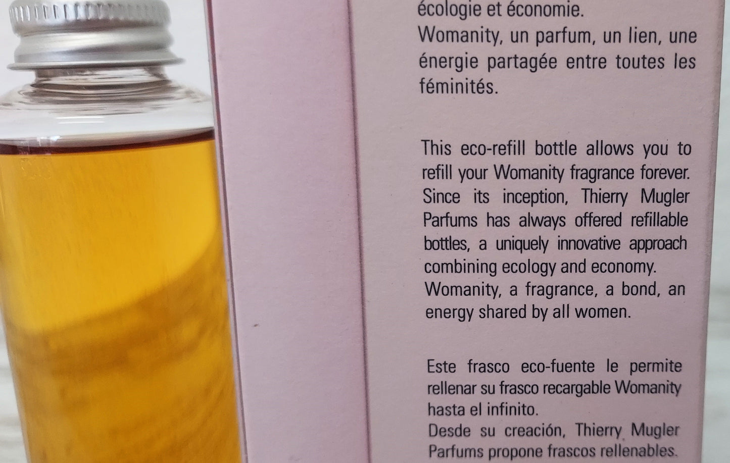 Womanity Thierry Mugler EDP (eau de parfum) 80ml. Eco Refill Bottle.