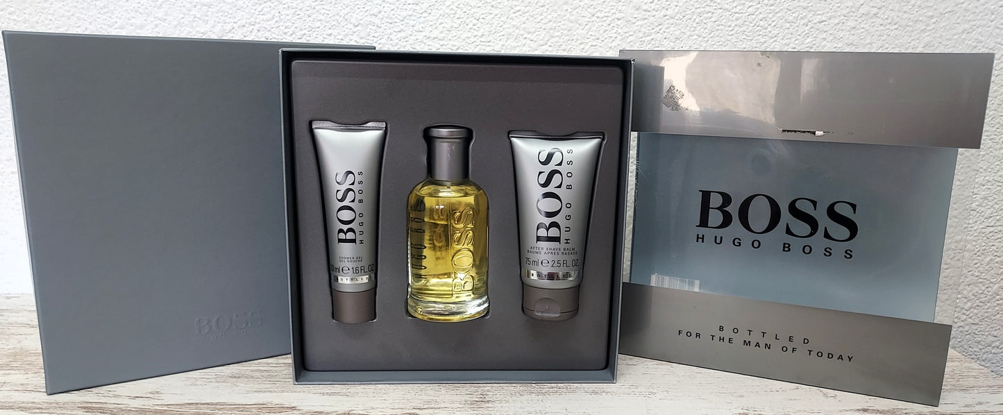 Boss Bottled Hugo Boss EDT 100ml + After Shave 75ml + Gel 50ml. YEAR 2016.
