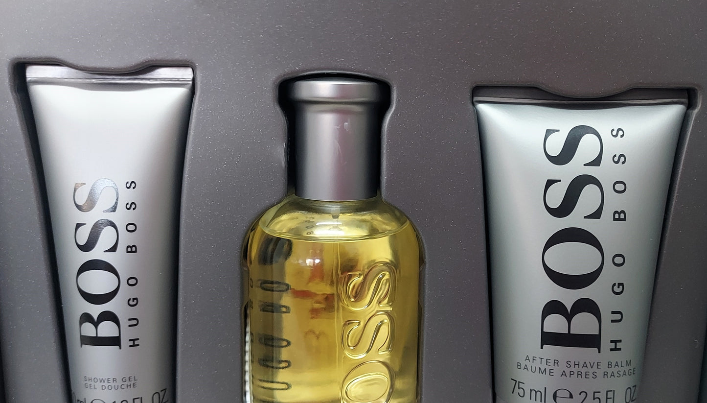 Boss Bottled Hugo Boss EDT 100ml + After Shave 75ml + Gel 50ml. YEAR 2016.