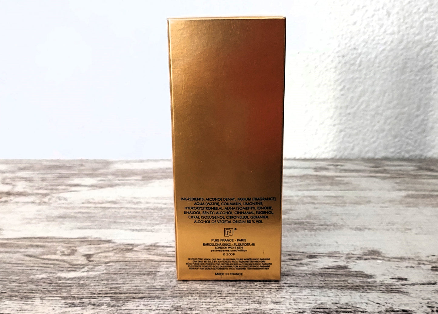 1 Million Paco Rabanne EDT (eau de toilette) 100ml. discontinued packaging.