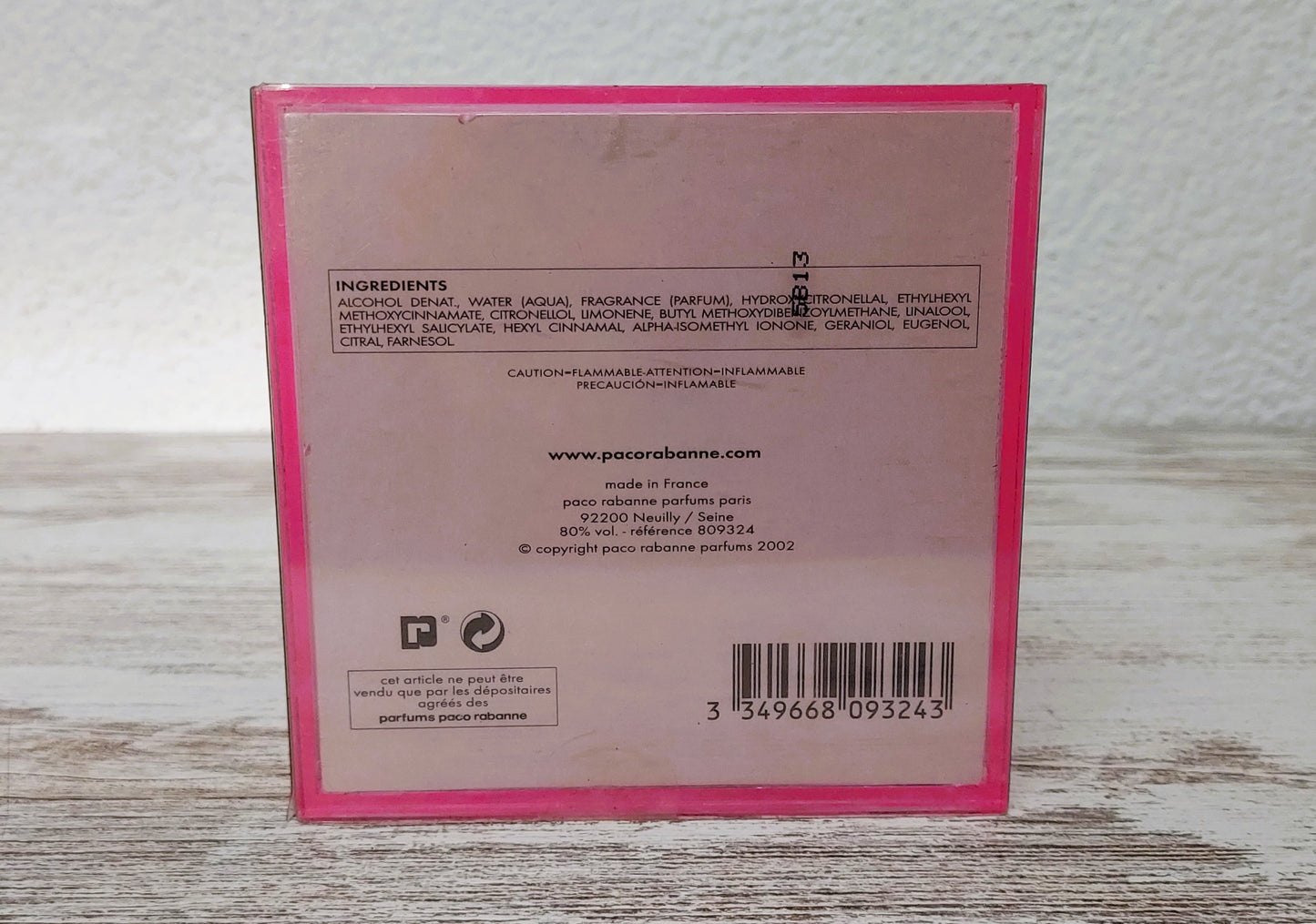 Ultraviolet Fluoressence Paco Rabbane EDT (eau de toilette) 80ml. Vintage rare.