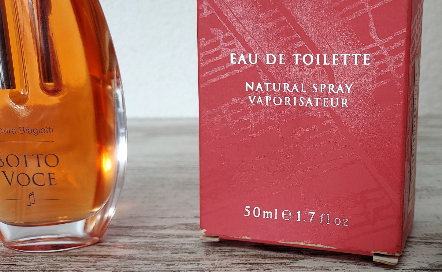 Sotto Voce Laura Biagiotti EDT (eau de toilette) 50ml. Discontinued vintage.
