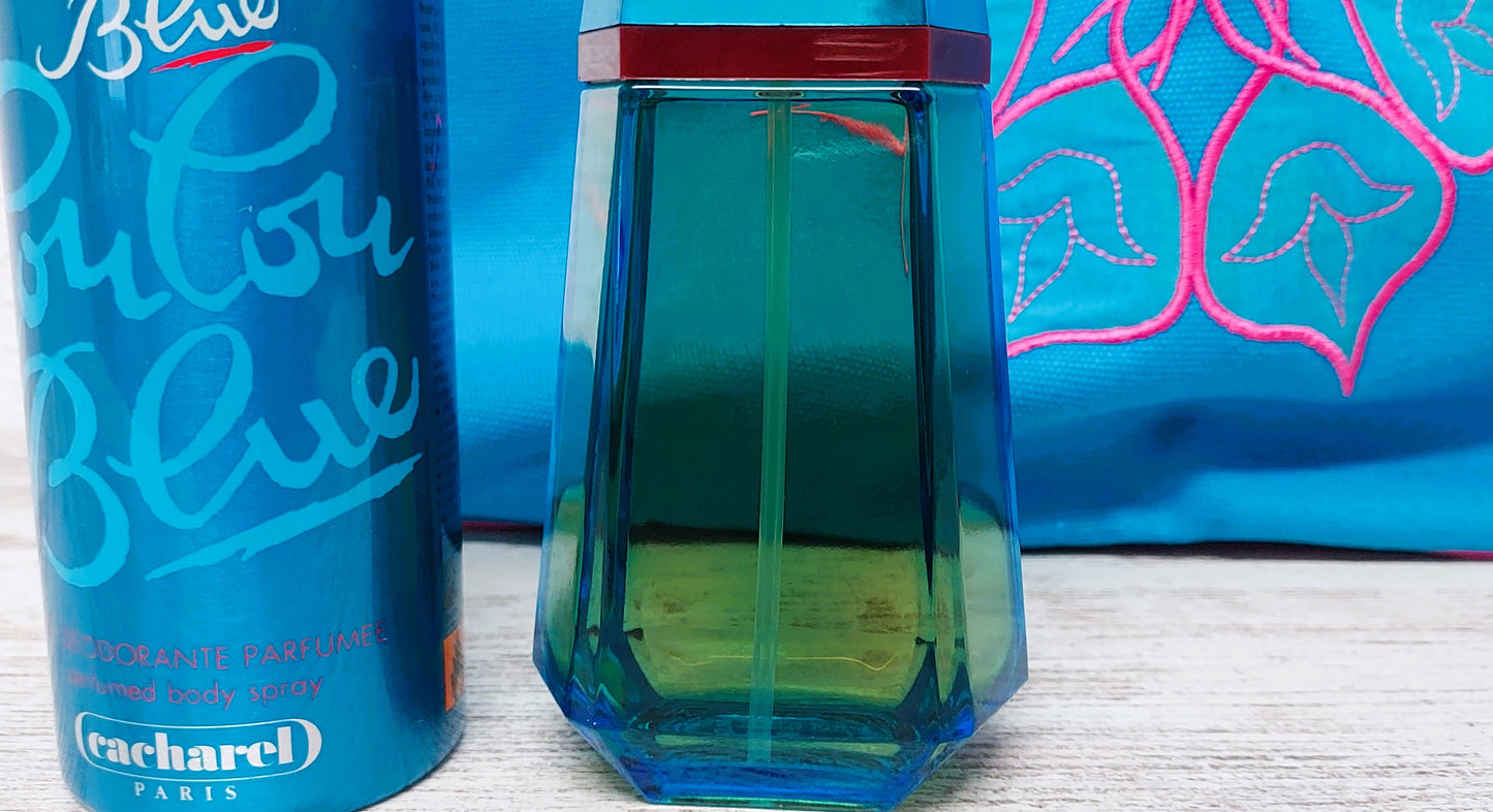 LouLou Blue Cacharel EDT (eau de toilette) 100ml + Deo Spray 150ml. Discontinued vintage.