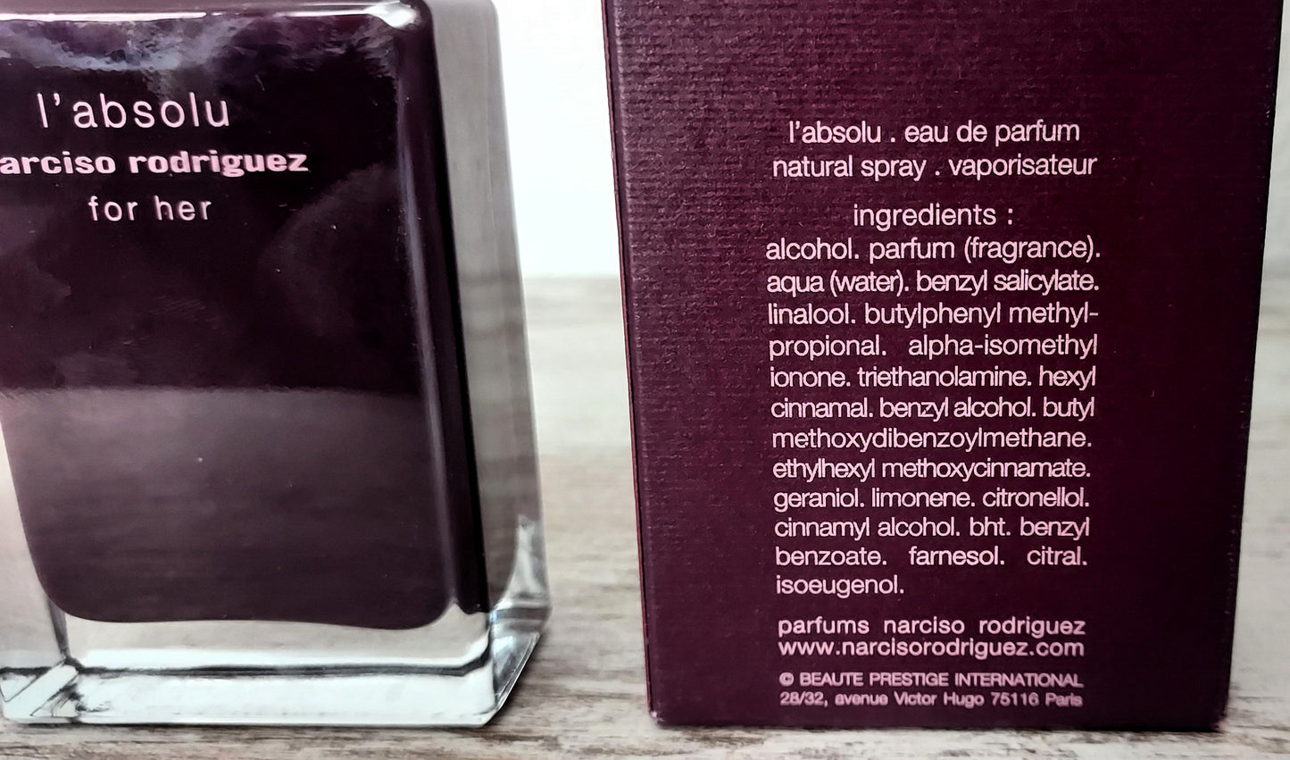 Narsico for Her l'Absolu EDP (eau de parfum) 50ml. Discontinued extremely rare.