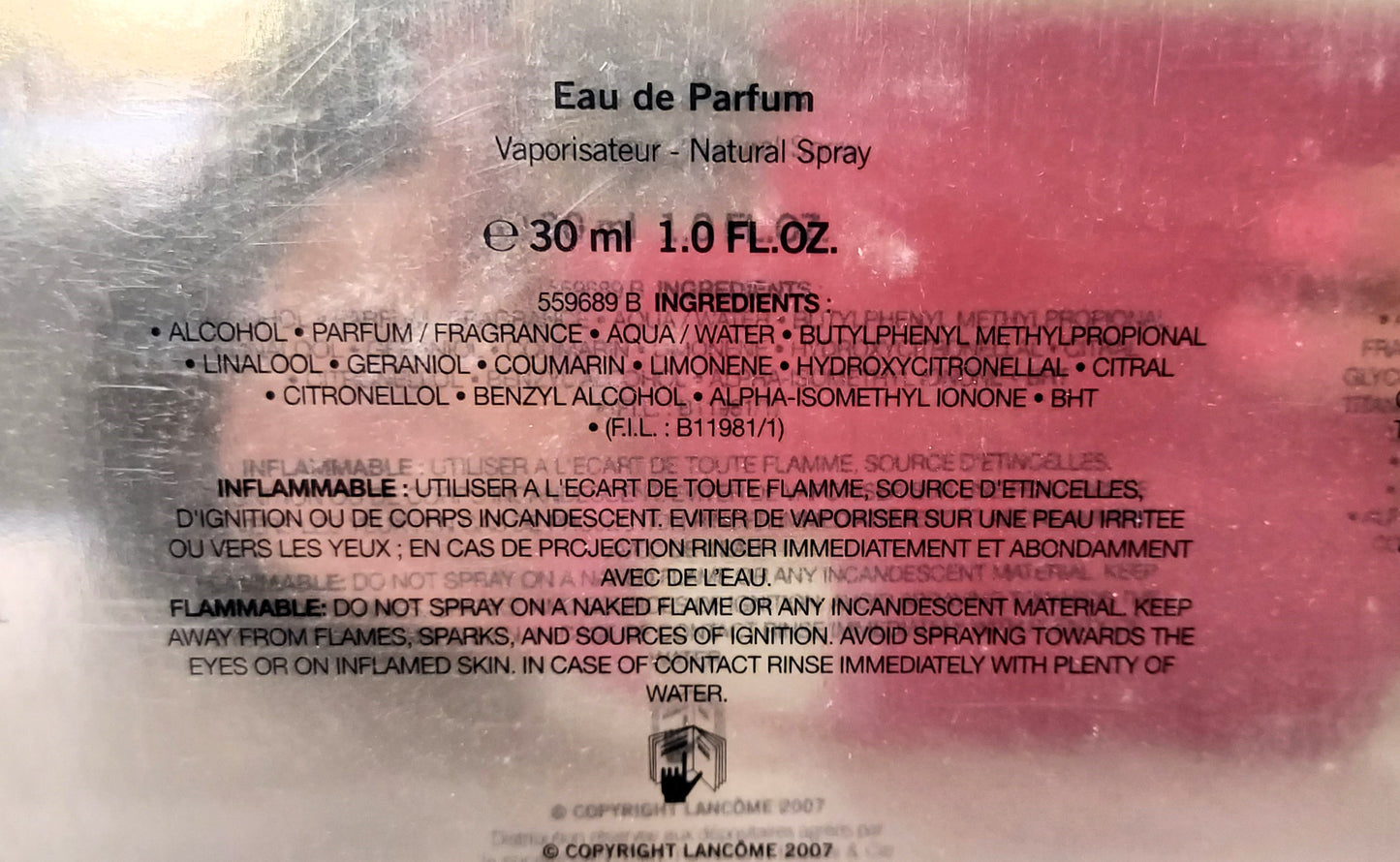 Miracle Forever Lancome EDP (eau de parfum) 30ml + Body Lotion 50ml + Gel 50ml.