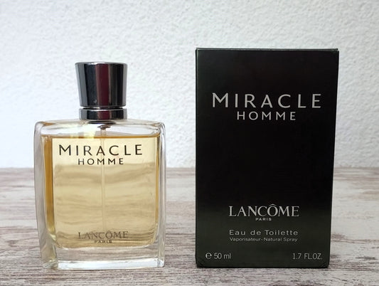 Miracle Homme Lancome EDT (eau de toilette) 50ml (ALMOST FULL). Discontinued.
