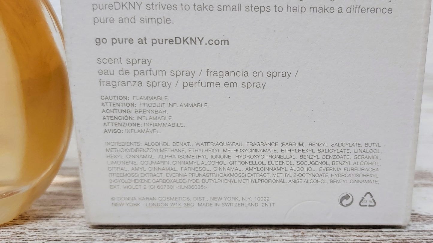 Pure DKNY a Drop of Vanilla Donna Karan Scent Spray 100ml. Discontinued.
