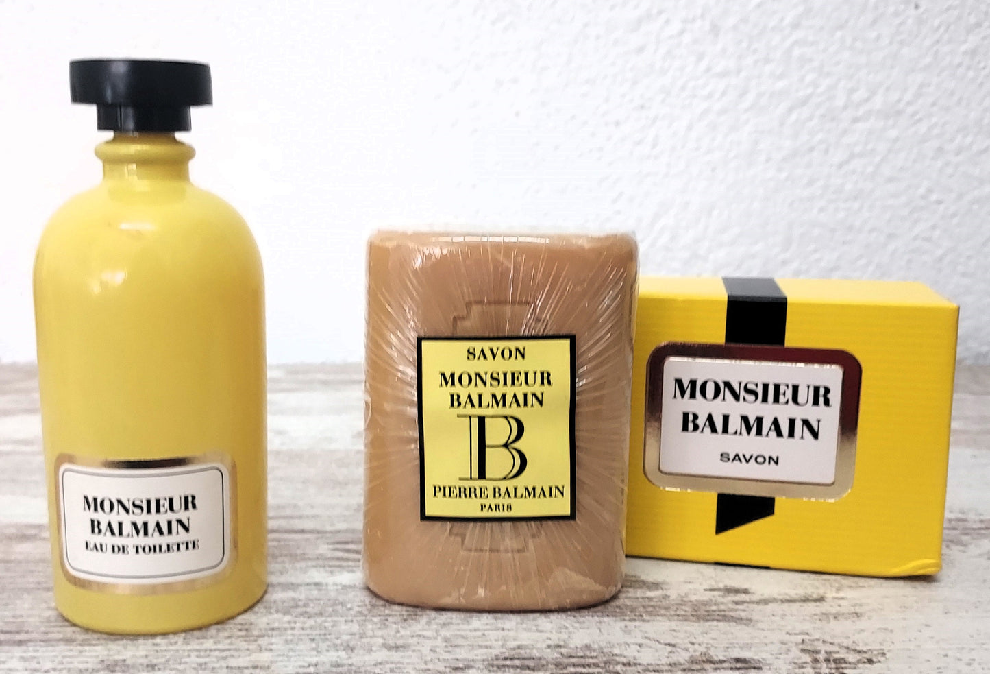 Monsieur Balmain EDT (eau de toilette SPLASH) 120 ml + Soap 150 g. Vintage.