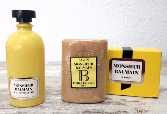 Monsieur Balmain EDT (eau de toilette SPLASH) 120 ml + Soap 150 g. Vintage.