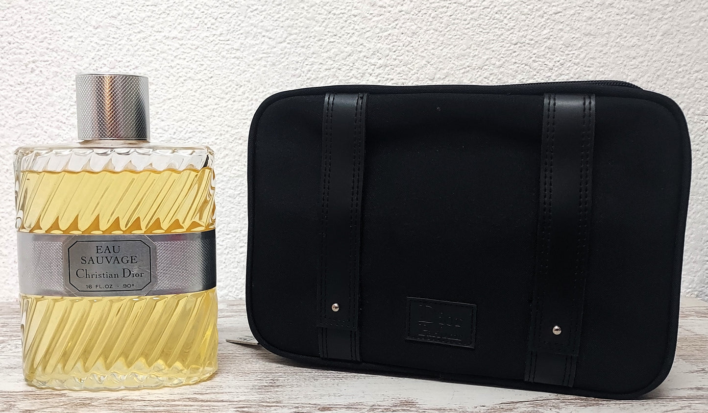 Eau Sauvage Dior EDT SPLASH 480ml / 16Oz + After Shave Balm 100ml + Toiletry bag.