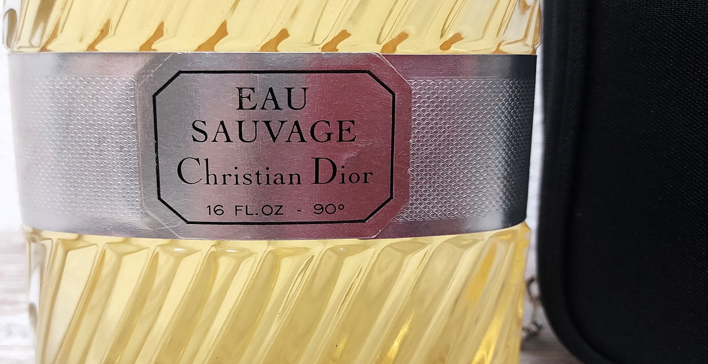 Eau Sauvage Dior EDT SPLASH 480ml / 16Oz + After Shave Balm 100ml + Toiletry bag.