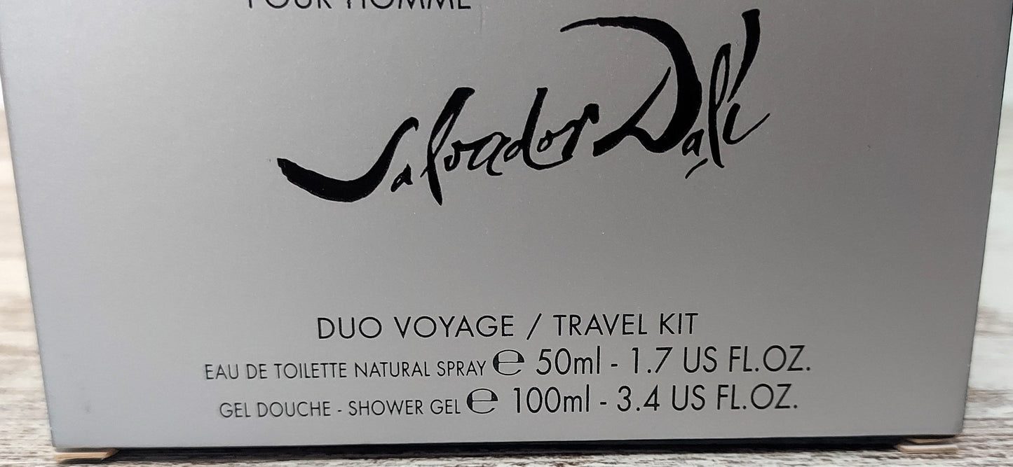 Black Sun Salvador Dalí Travel Kit EDT 50ml + Shower Gel 100ml – Vintage & Discontinued.