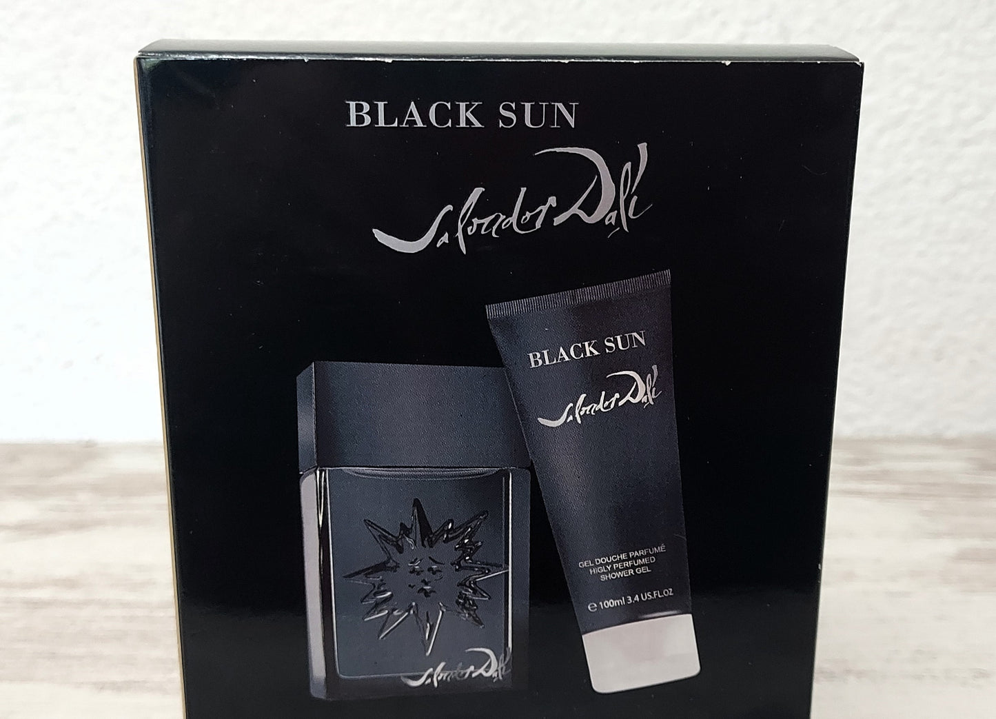 Black Sun Salvador Dalí Travel Kit EDT 50ml + Shower Gel 100ml – Vintage & Discontinued.