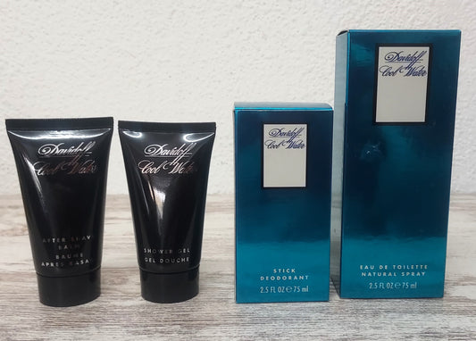 Cool Water Men Davidoff EDT 75ml (ALMOST FULL) + After Shave 50ml + Gel 50ml. Lancaster.