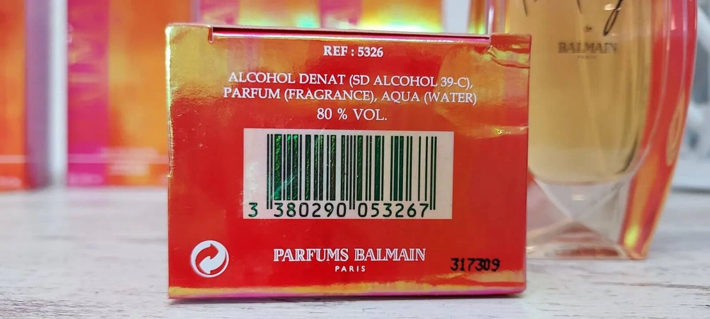 Balmya Balmain EDT (eau de toilette) 50 ml. Discontinued vintage.